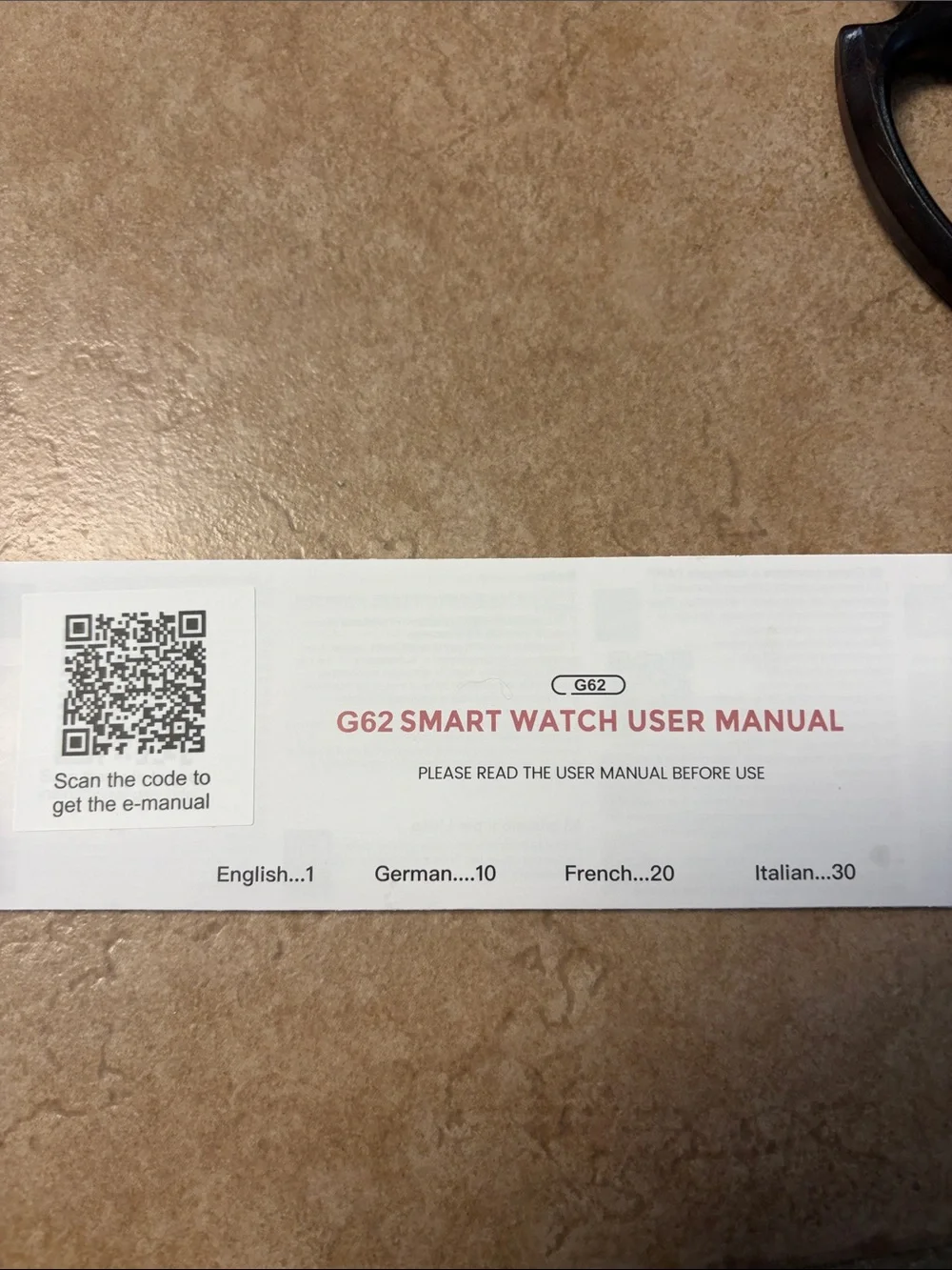 Pink Smartwatch with Silicone Band G62